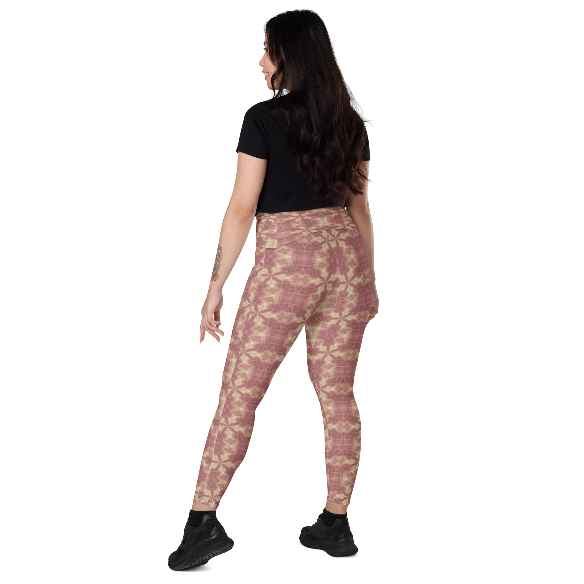 Recursia Argyle Rewired II Leggings With Pockets In Pink