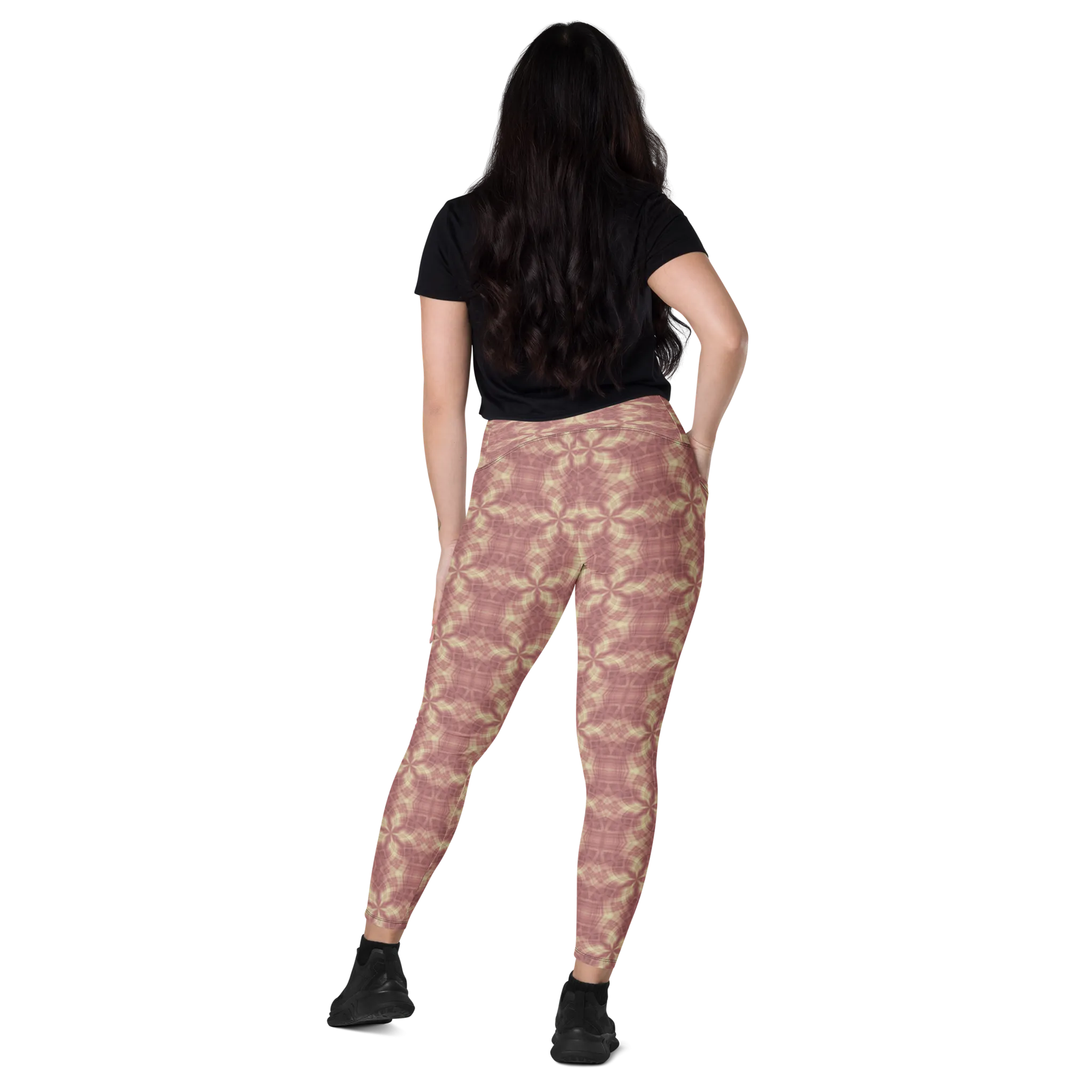 Recursia Argyle Rewired II Leggings With Pockets In Pink