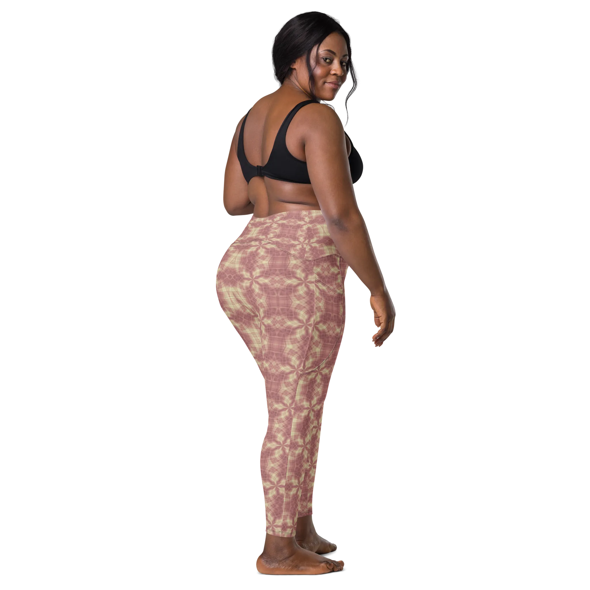 Recursia Argyle Rewired II Leggings With Pockets In Pink