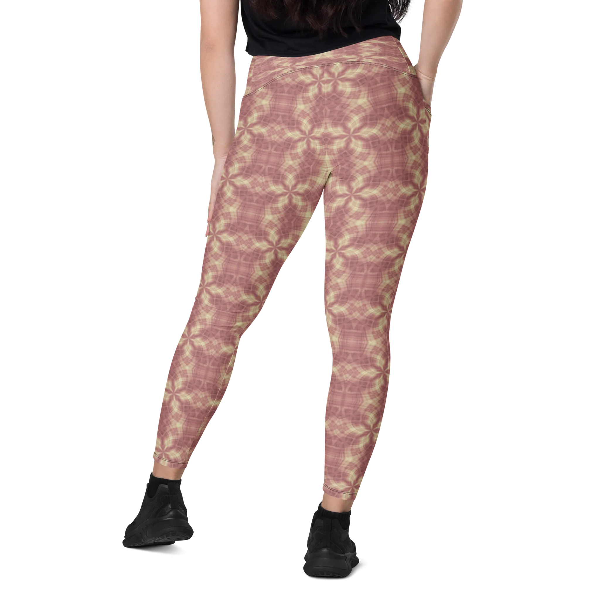 Recursia Argyle Rewired II Leggings With Pockets In Pink