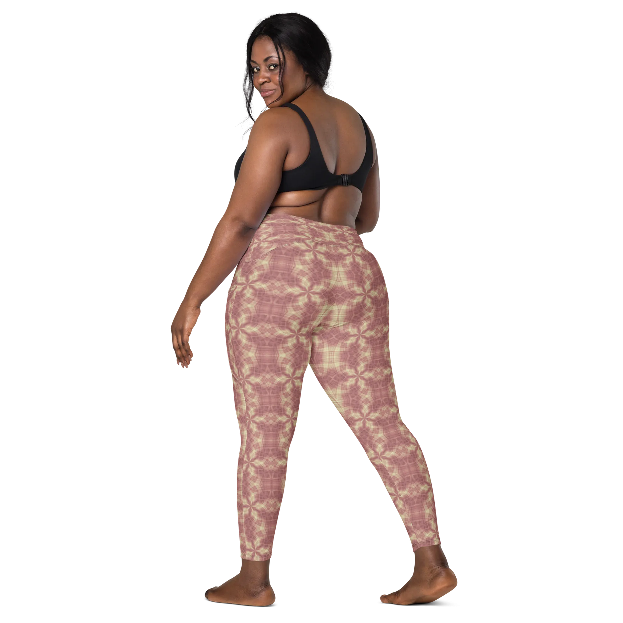 Recursia Argyle Rewired II Leggings With Pockets In Pink