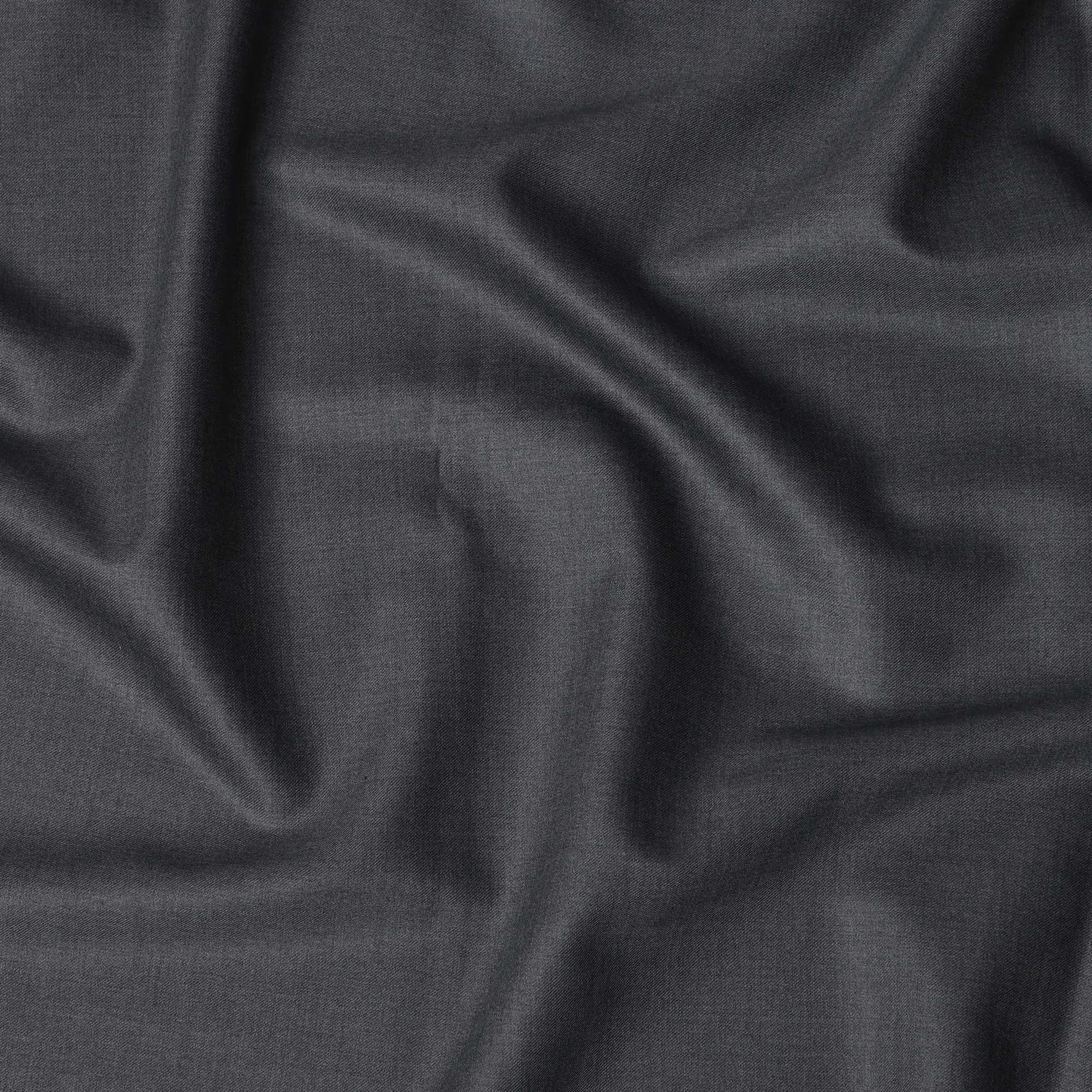 Steel Grey LOROPIANA Super 150's All Wool Suiting Fabric - 3.5 Meters, 150 cm Width, Made in Italy-D21260