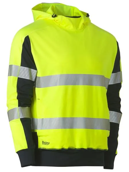 Taped Two Tone Hi Vis Contrast Stretchy 1/4 Zip Pullover - BK6817T