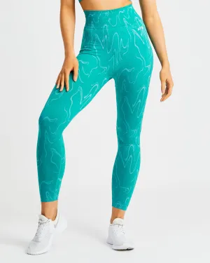 Velocity Seamless Leggings - Turquoise