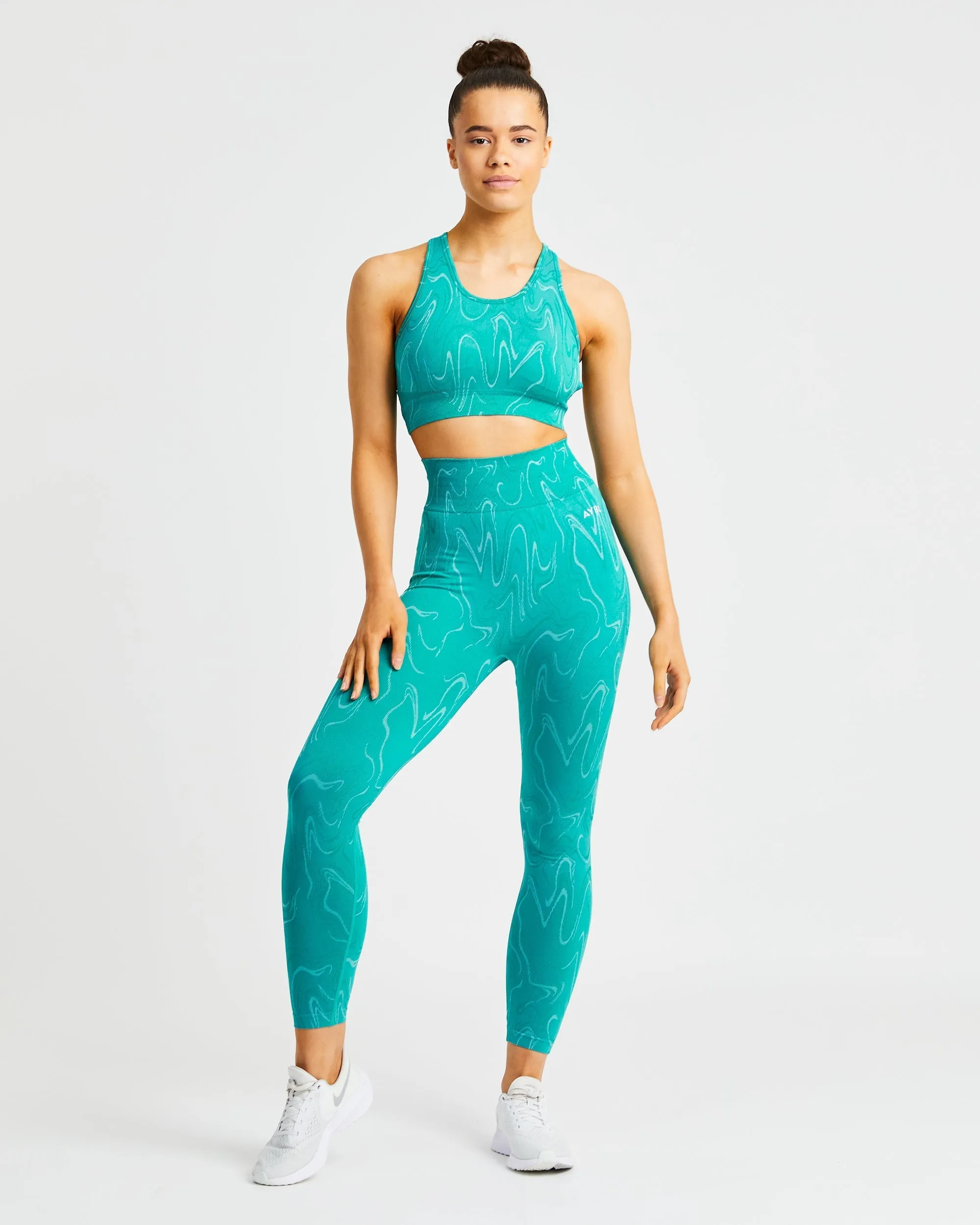 Velocity Seamless Leggings - Turquoise