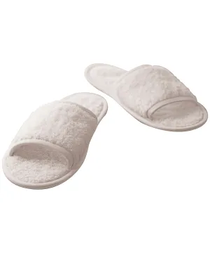 White - Classic terry slippers (open-toe)