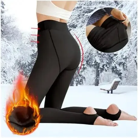 Winter Warm Leggings Women Sexy Slim Translucent Pantyhose Elastic High Waist Legging Panty Sock Thick Stretchy Thermal Leggings