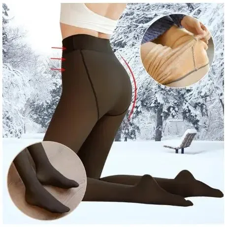 Winter Warm Leggings Women Sexy Slim Translucent Pantyhose Elastic High Waist Legging Panty Sock Thick Stretchy Thermal Leggings