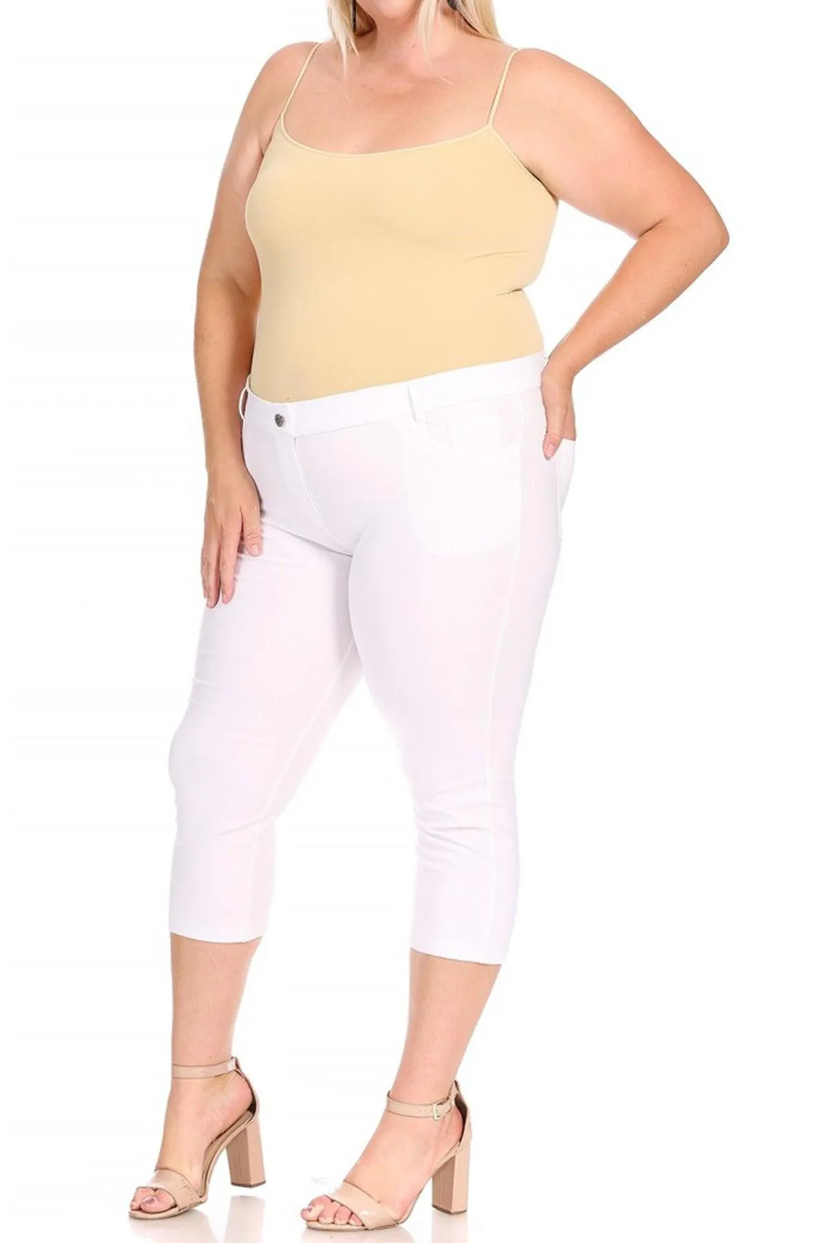 Women's Plus Size Casual Comfy Slim Pocket Jeggings